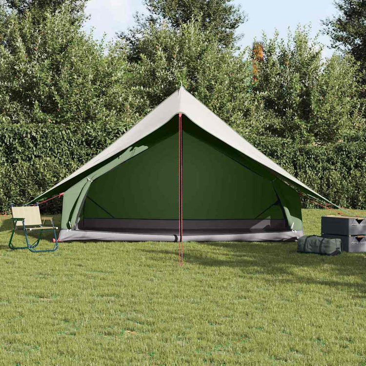 Tente familiale Vidaxx avec toit vert et blanc 315 x 286 x 200 cm