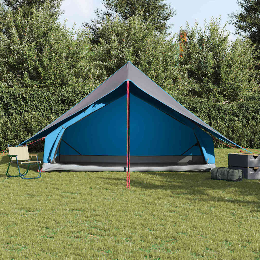 Tente familiale Vidaxx avec toit bleu et gris 315 x 286 x 200 cm