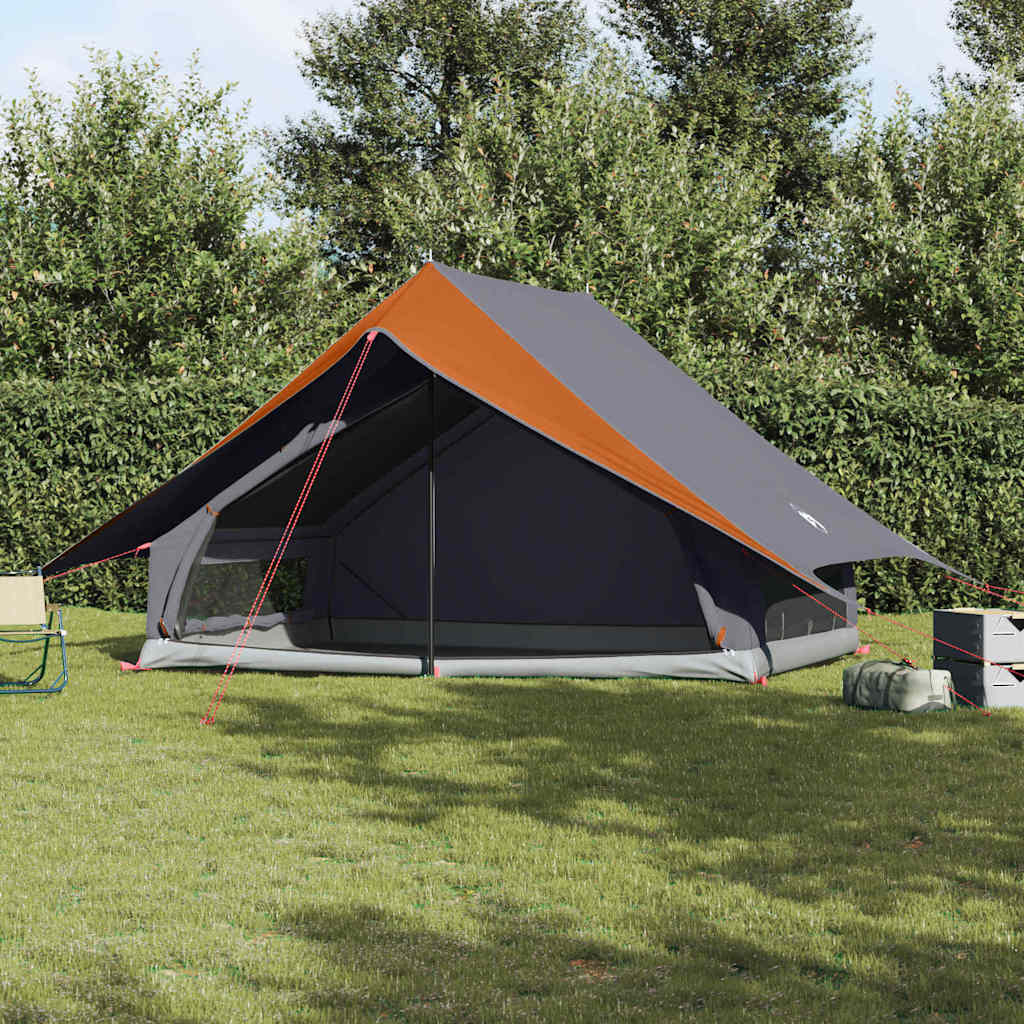 Tente familiale Vidaxx avec toit gris et orange 315 x 286 x 200 cm