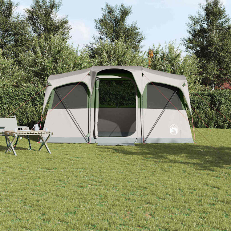 Tente familiale Vidaxx blanc et vert 435 x 255 x 216 cm polyester et acier