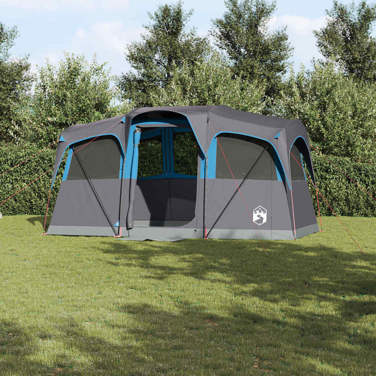 Tente familiale Vidaxx bleu et gris 435 x 255 x 216 cm polyester et acier