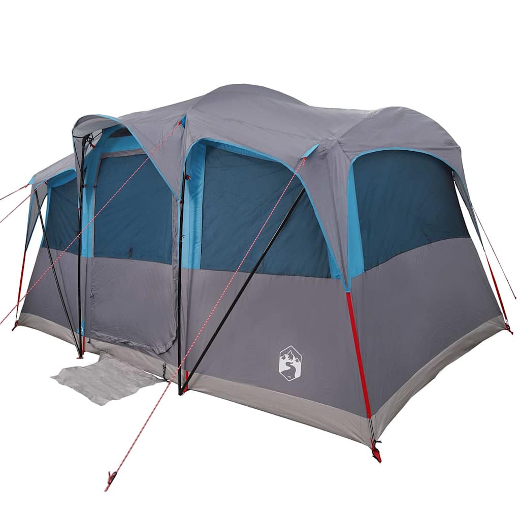 Tente familiale Vidaxx bleu et gris 435 x 255 x 216 cm polyester et acier