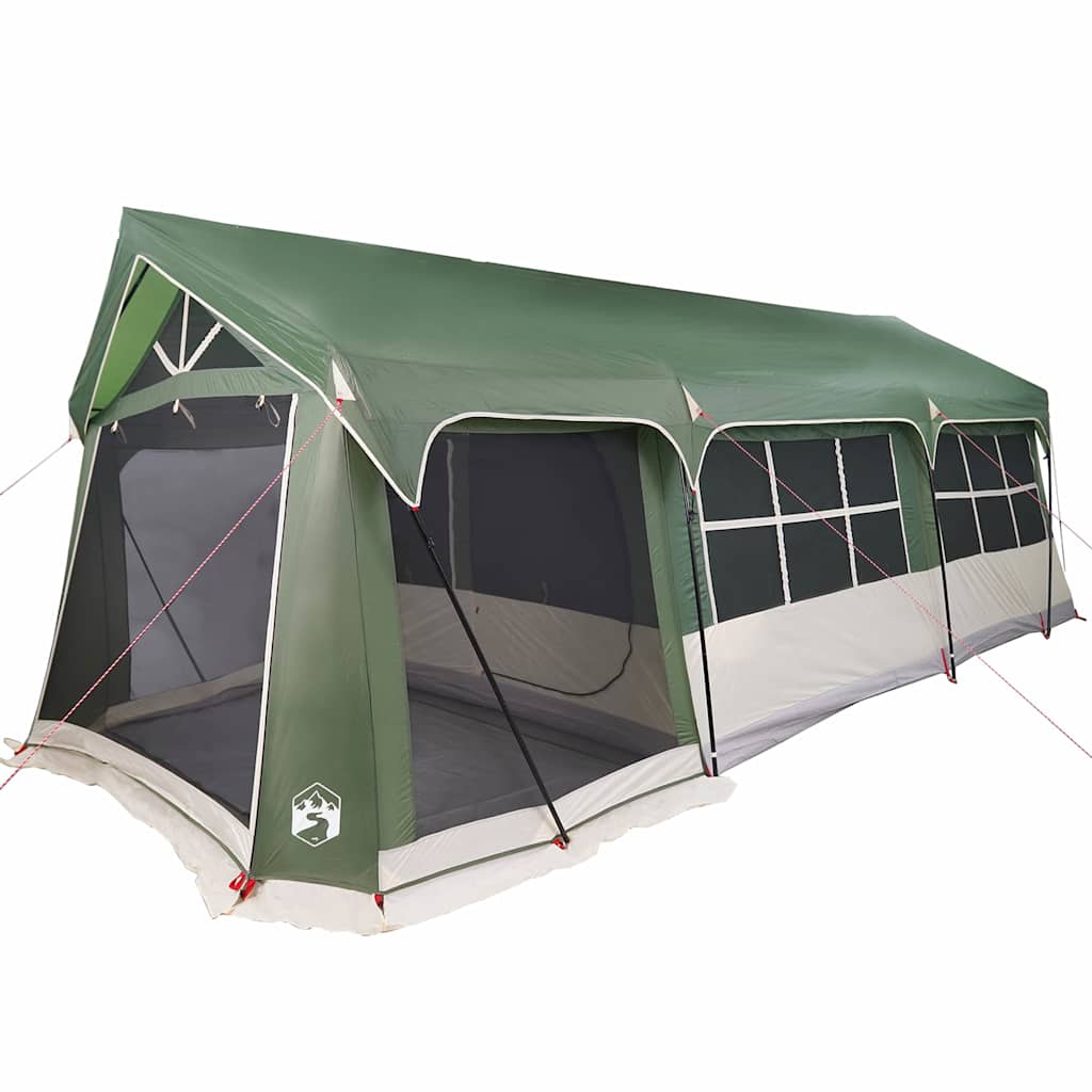 Tente familiale Vidaxx avec toit vert et blanc 620 x 322 x 240 cm polyester