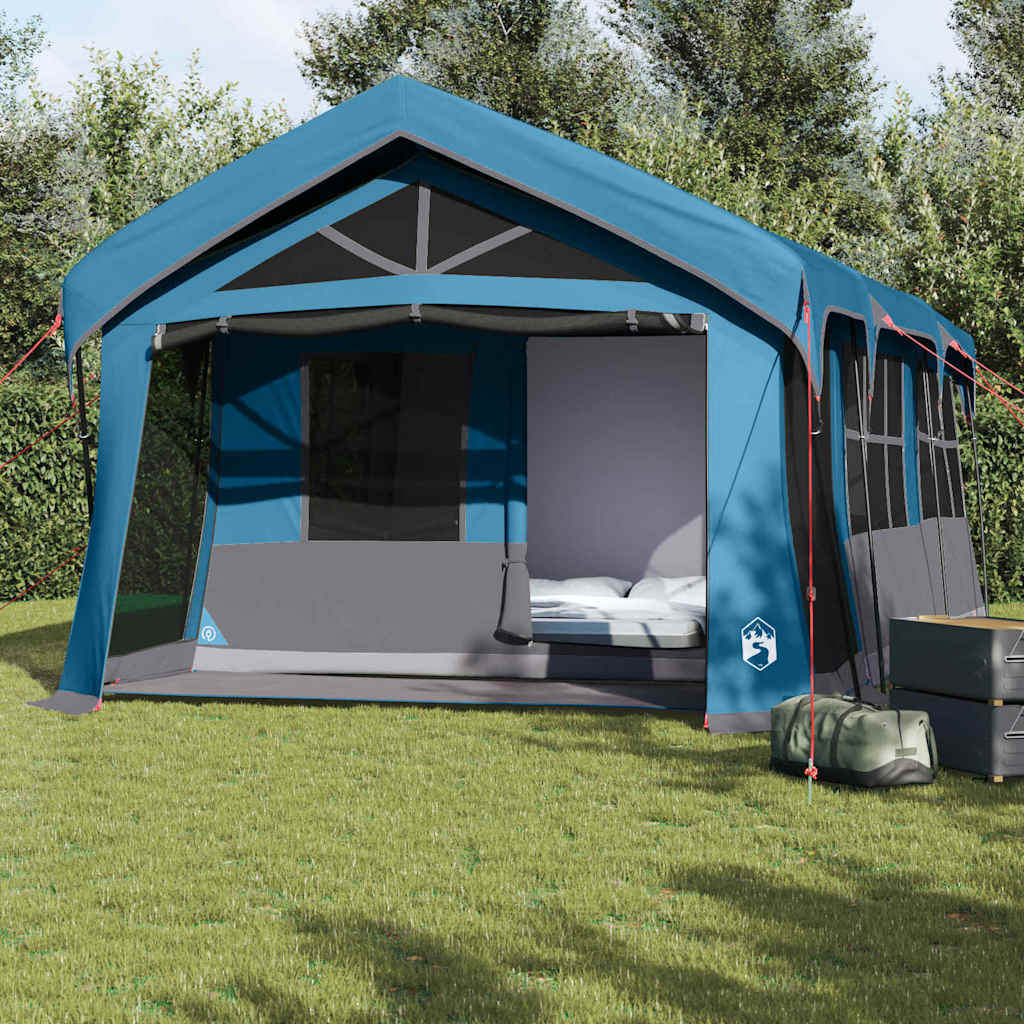Tente familiale Vidaxx avec toit bleu et gris 620 x 322 x 240 cm polyester