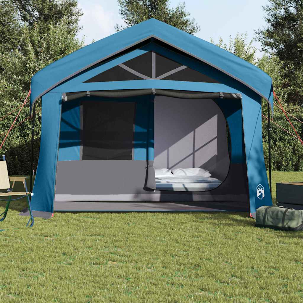 Tente familiale Vidaxx avec toit bleu et gris 620 x 322 x 240 cm polyester