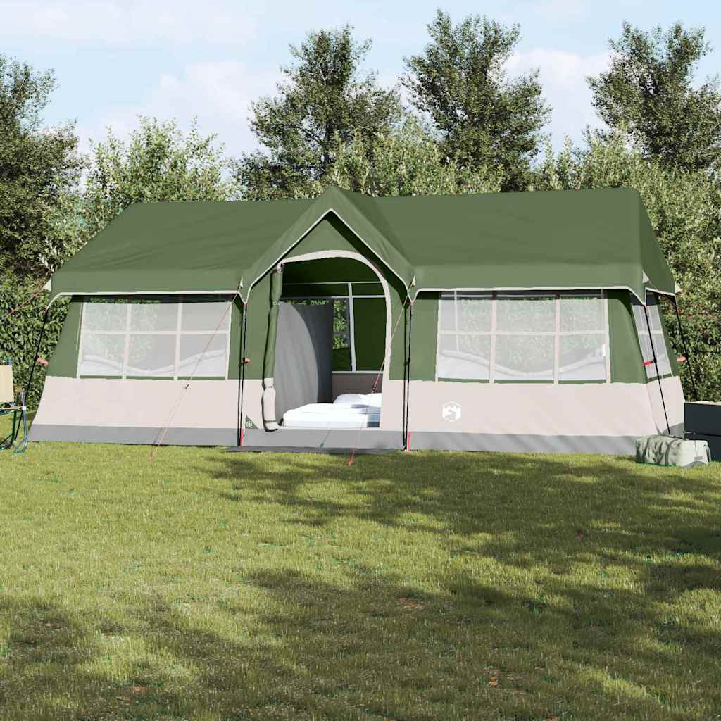 Tente familiale Vidaxx vert et beige 622 x 295 x 238 cm polyester et acier
