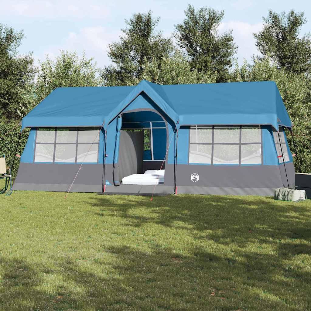 Tente familiale Vidaxx bleu et gris 622 x 295 x 238 cm polyester et acier