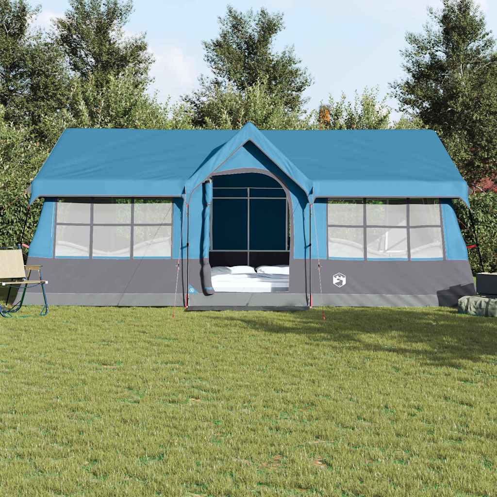 Tente familiale Vidaxx bleu et gris 622 x 295 x 238 cm polyester et acier