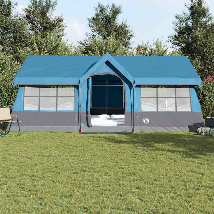 Tente familiale Vidaxx bleu et gris 622 x 295 x 238 cm polyester et acier