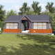 Tente familiale Vidaxx avec toit gris et orange 622 x 295 x 238 cm