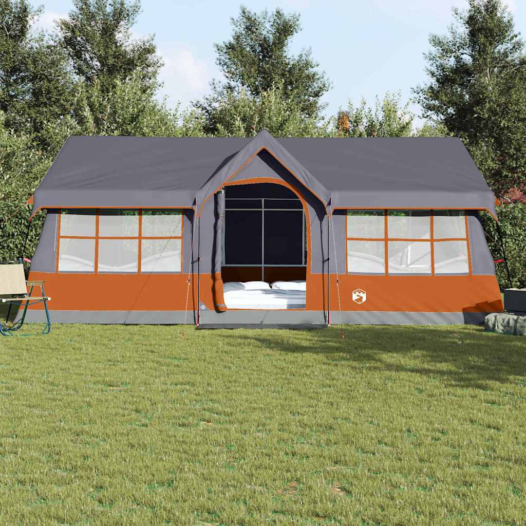 Tente familiale Vidaxx avec toit gris et orange 622 x 295 x 238 cm