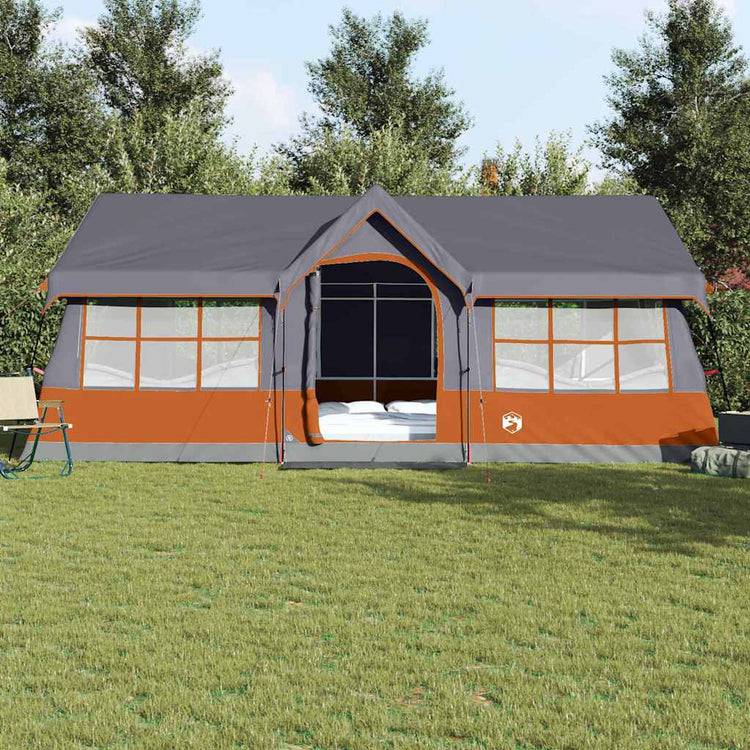 Tente familiale Vidaxx avec toit gris et orange 622 x 295 x 238 cm