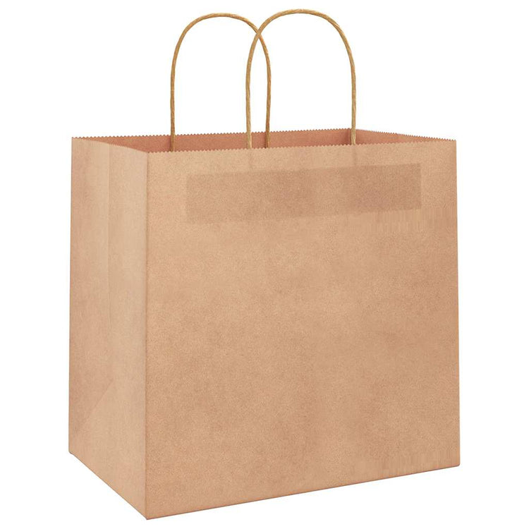 VidaXL sacs en papier 50 pcs avec poignées 26x17x25 cm marron