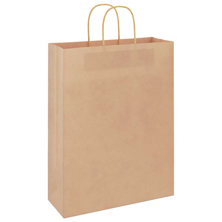 VidaXL sacs en papier 50 pcs avec poignées 32x12x42 cm marron