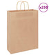 VidaXL sacs en papier 250 pcs avec poignées 32x12x42 cm marron