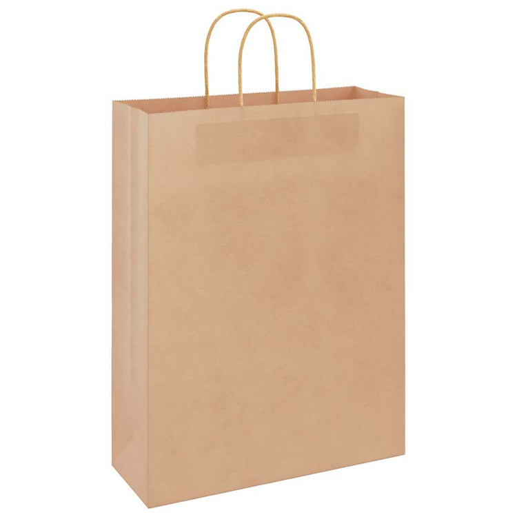 VidaXL sacs en papier 250 pcs avec poignées 32x12x42 cm marron