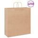 VidaXL sacs en papier 250 pcs avec poignées 45x17x48 cm marron