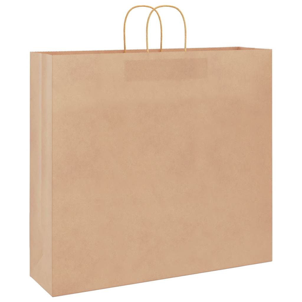VidaXL sacs en papier 250 pcs avec poignées 54x15x49 cm marron