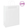 VidaXL sacs en papier 250 pcs avec poignées 32x12x42 cm blanc