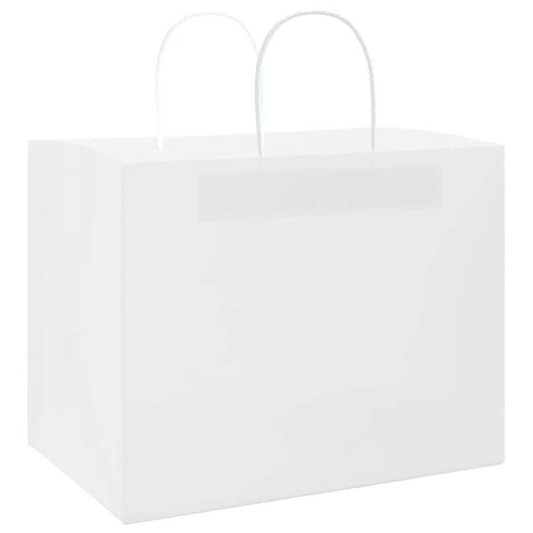 VidaXL sacs en papier 250 pcs avec poignées 32x22x24 cm blanc