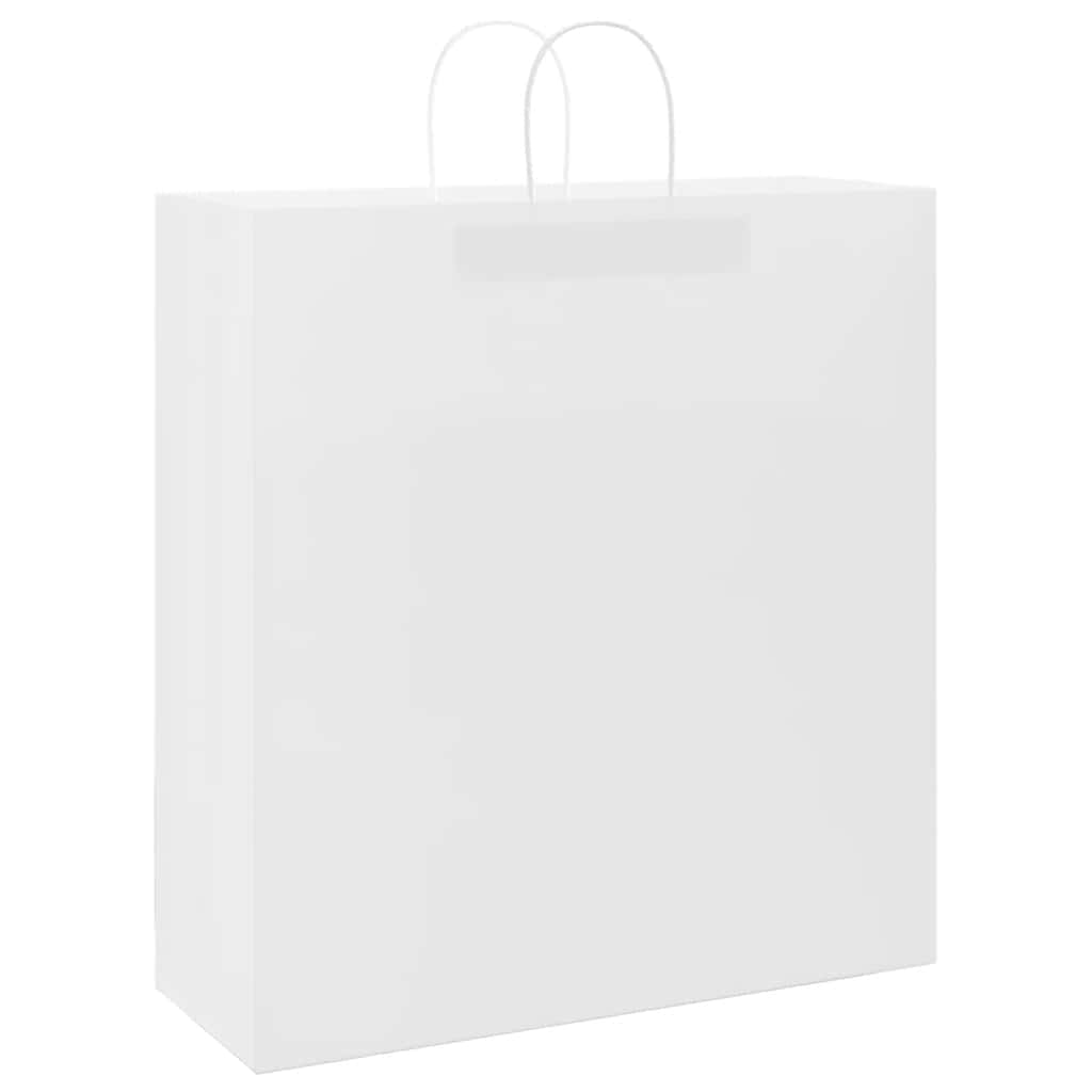 VidaXL sacs en papier 250 pcs avec poignées 45x17x48 cm blanc