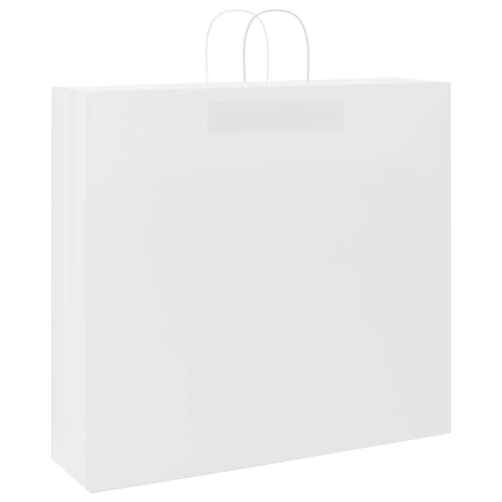 VidaXL sacs en papier 250 pcs avec poignées 54x15x49 cm blanc