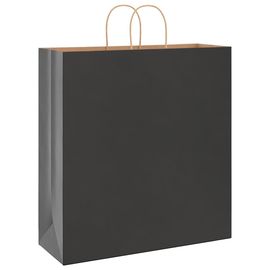 VidaXL sacs en papier 50 pcs avec poignées 45x17x48 cm noir