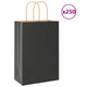 VidaXL sacs en papier 250 pcs avec poignées 21x11x31 cm noir