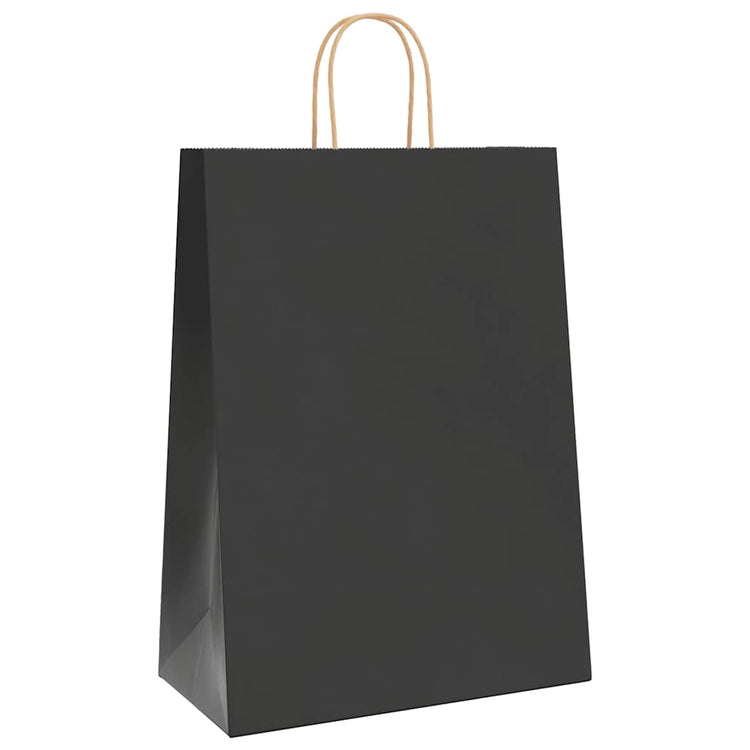 VidaXL sacs en papier 250 pcs avec poignées 32x17x44 cm noir
