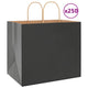 VidaXL sacs en papier 250 pcs avec poignées 32x22x28 cm noir