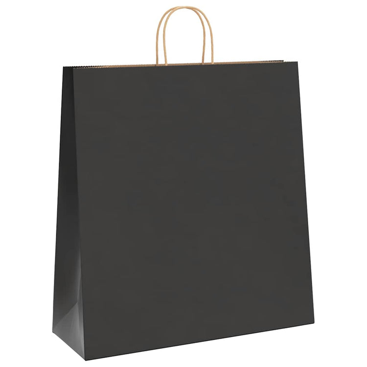 VidaXL sacs en papier 250 pcs avec poignées 45x17x48 cm noir