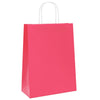 VidaXL sacs en papier 250 pcs avec poignées 26x12x35 cm rose