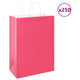 VidaXL sacs en papier 250 pcs avec poignées 32x17x44 cm rose