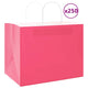 VidaXL sacs en papier 250 pcs avec poignées 32x22x24 cm rose