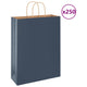 VidaXL sacs en papier 250 pcs avec poignées 32x12x42 cm bleu