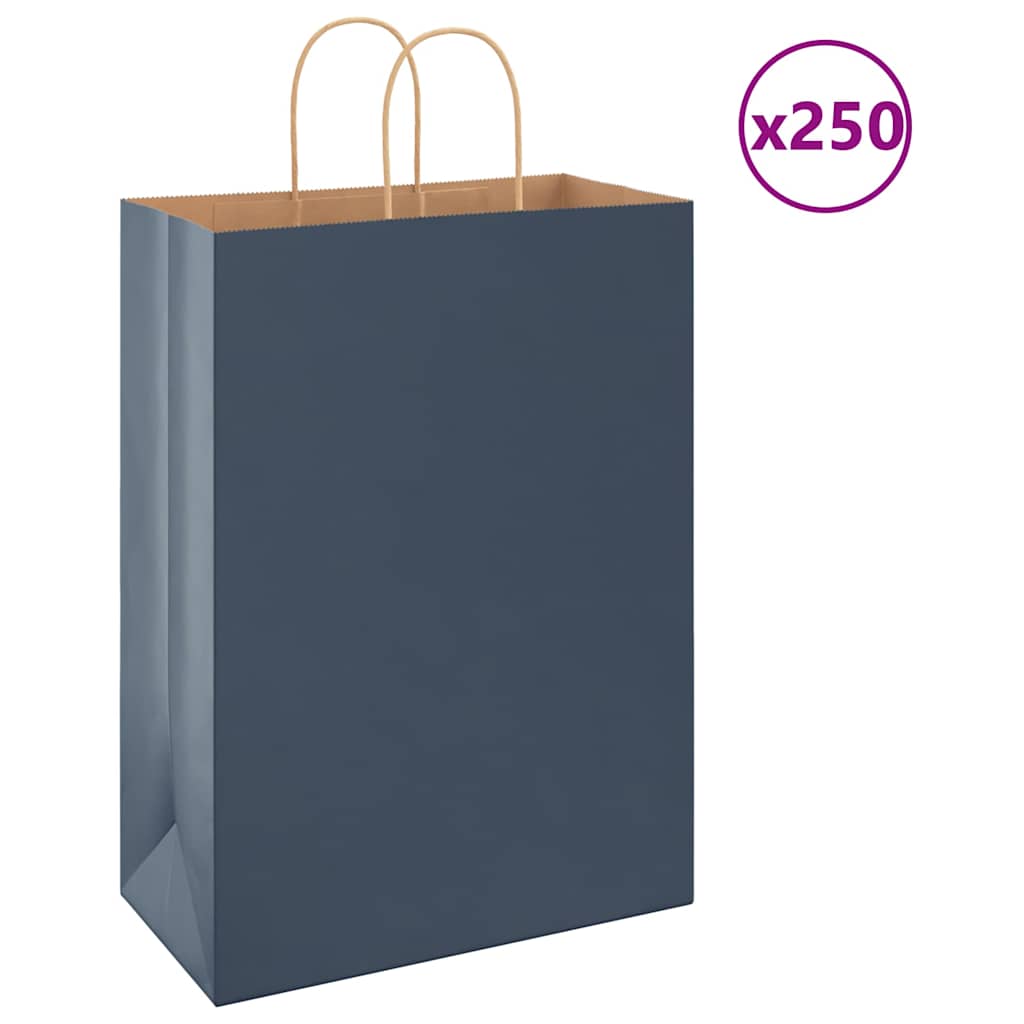 Vidaxl papier cartonné 250 pièces avec rouleaux 32x17x44 cm bleu
