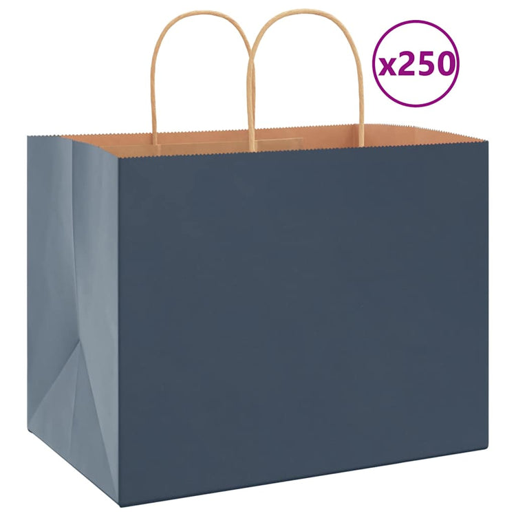 Vidaxl papier cartonné 250 pièces avec rouleaux 32x22x24 cm bleu
