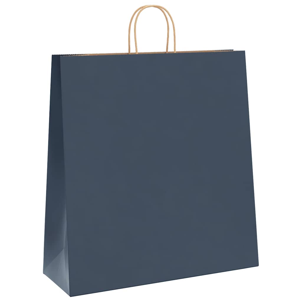 VidaXL sacs en papier 250 pcs avec poignées 45x17x48 cm bleu