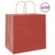 VidaXL sacs en papier 250 pcs avec poignées 26x17x25 cm rouge