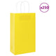 VidaXL sacs en papier 250 pcs avec poignées 21x11x36 cm jaune