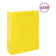 VidaXL sacs en papier 250 pcs avec poignées 32x12x42 cm jaune