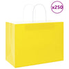 VidaXL sacs en papier 250 pcs avec poignées 32x17x25 cm jaune