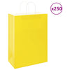 VidaXL sacs en papier 250 pcs avec poignées 32x17x44 cm jaune