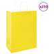 VidaXL sacs en papier 250 pcs avec poignées 32x17x44 cm jaune