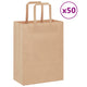 VidaXL sacs en papier 50 pcs avec poignées 21x11x28 cm marron