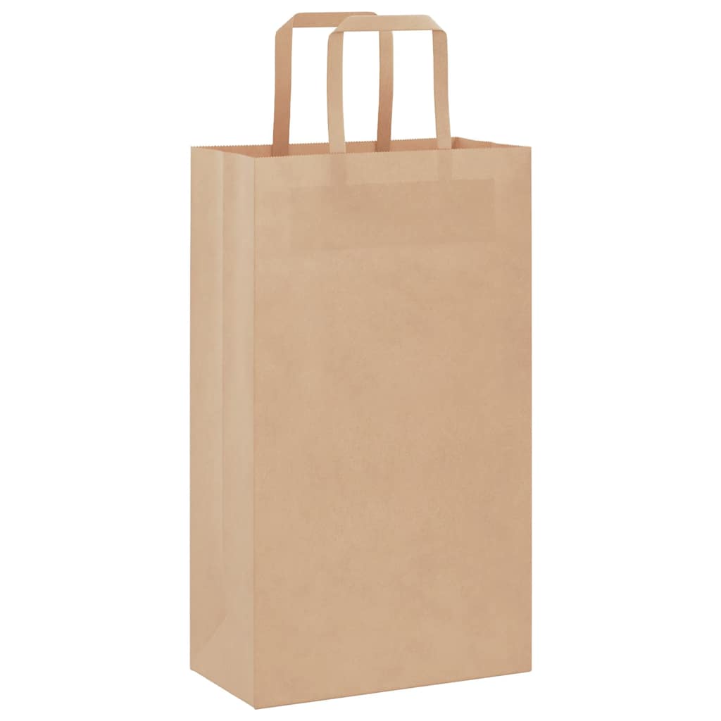 VidaXL sacs en papier 50 pcs avec poignées 21x11x36 cm marron