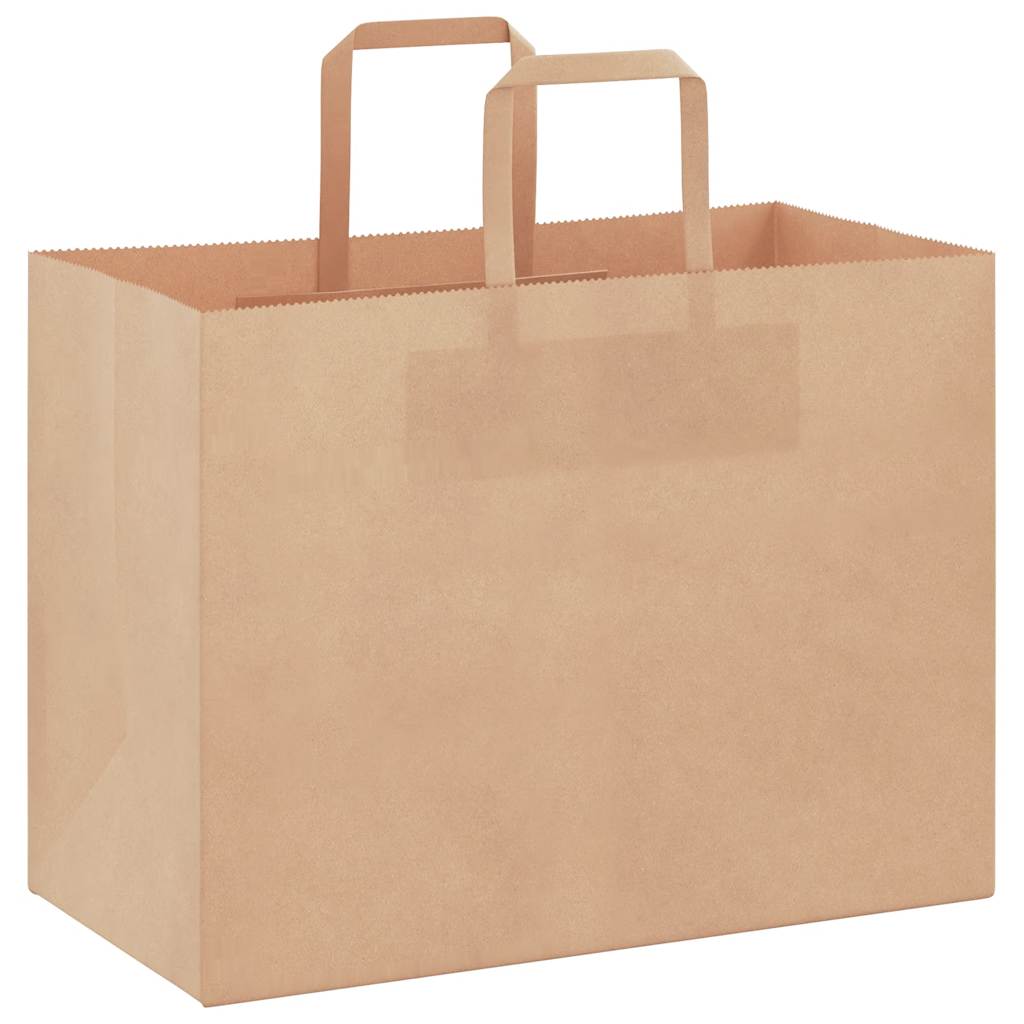 VidaXL sacs en papier 50 pcs avec poignées 32x17x25 cm marron