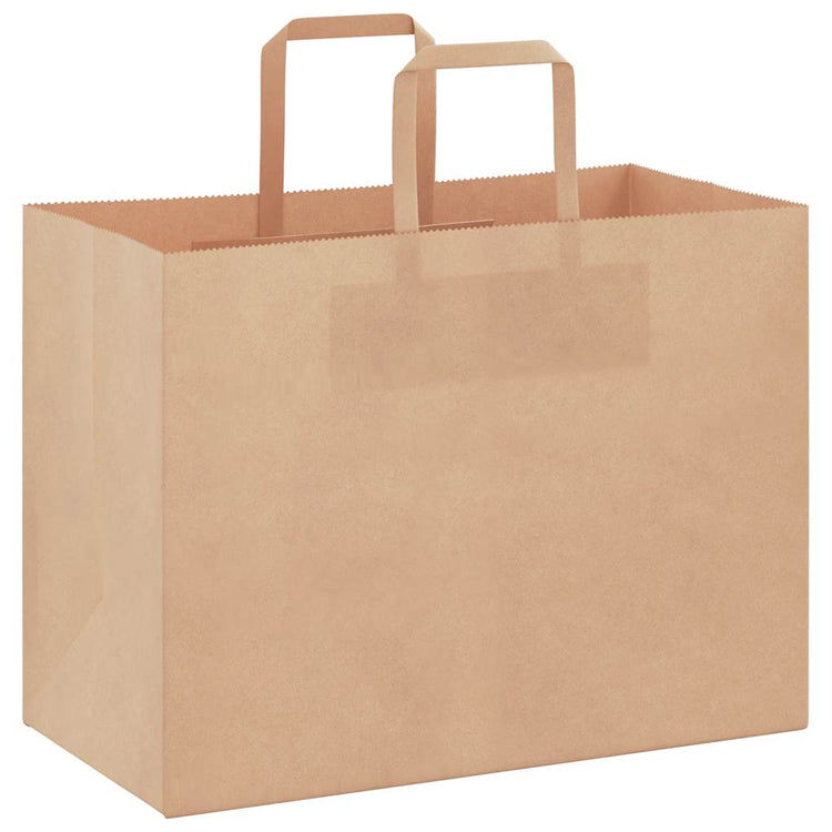 VidaXL sacs en papier 50 pcs avec poignées 32x17x25 cm marron