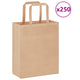 VidaXL sacs en papier 250 pcs avec poignées 18x8x22 cm marron