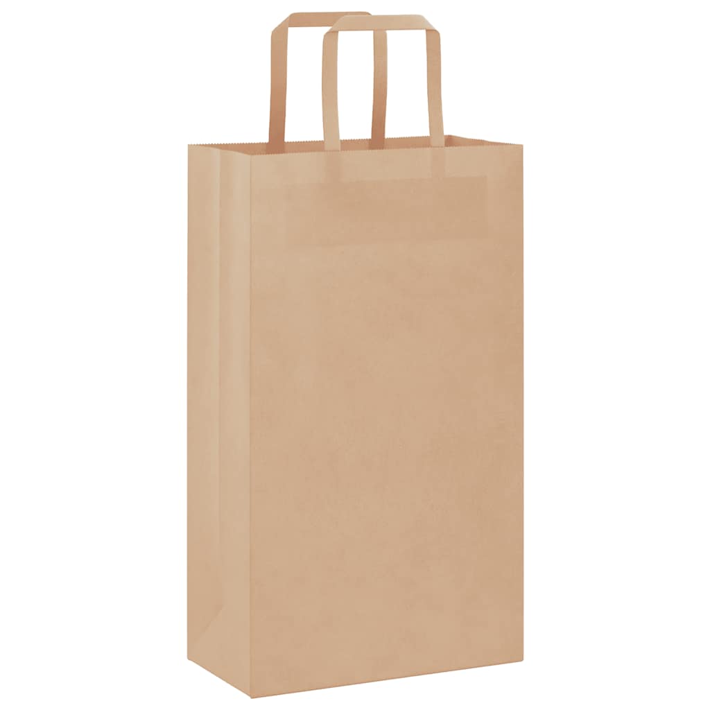 VidaXL sacs en papier 250 pcs avec poignées 21x11x36 cm marron